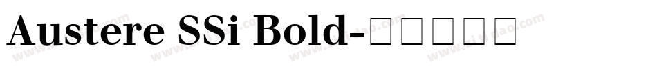 Austere SSi Bold字体转换